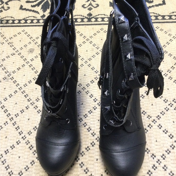🖤Stiletto Heel Platform Motorcycle Boots 🏍️ - Picture 6 of 13
